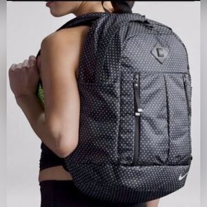 Nike Auralux Printed Training Backpack Black/White BA5242 Women's Laptop Gym Bag